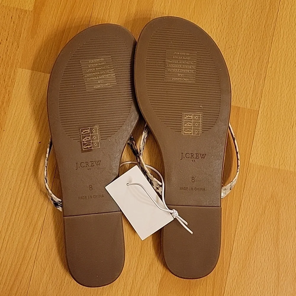 New JCrew Sandals, Size 8 in Python - Picture 2 of 4